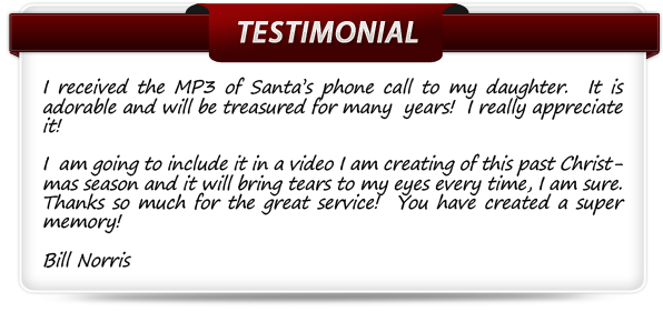 Santa's Testimonials